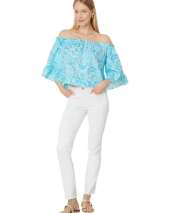 Croix Off-the-Shoulder Linen Top