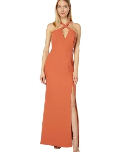 Cross Neck Evening Gown