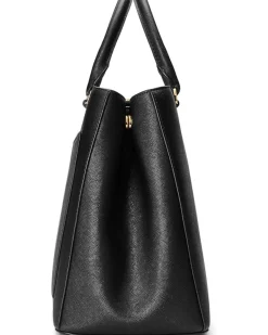 Crosshatch Leather Large Hanna Satchel