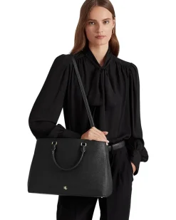 Crosshatch Leather Large Hanna Satchel