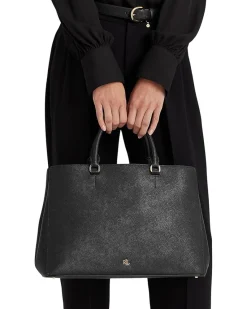 Crosshatch Leather Large Hanna Satchel