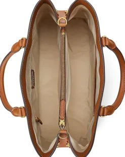 Crosshatch Leather Large Hanna Satchel