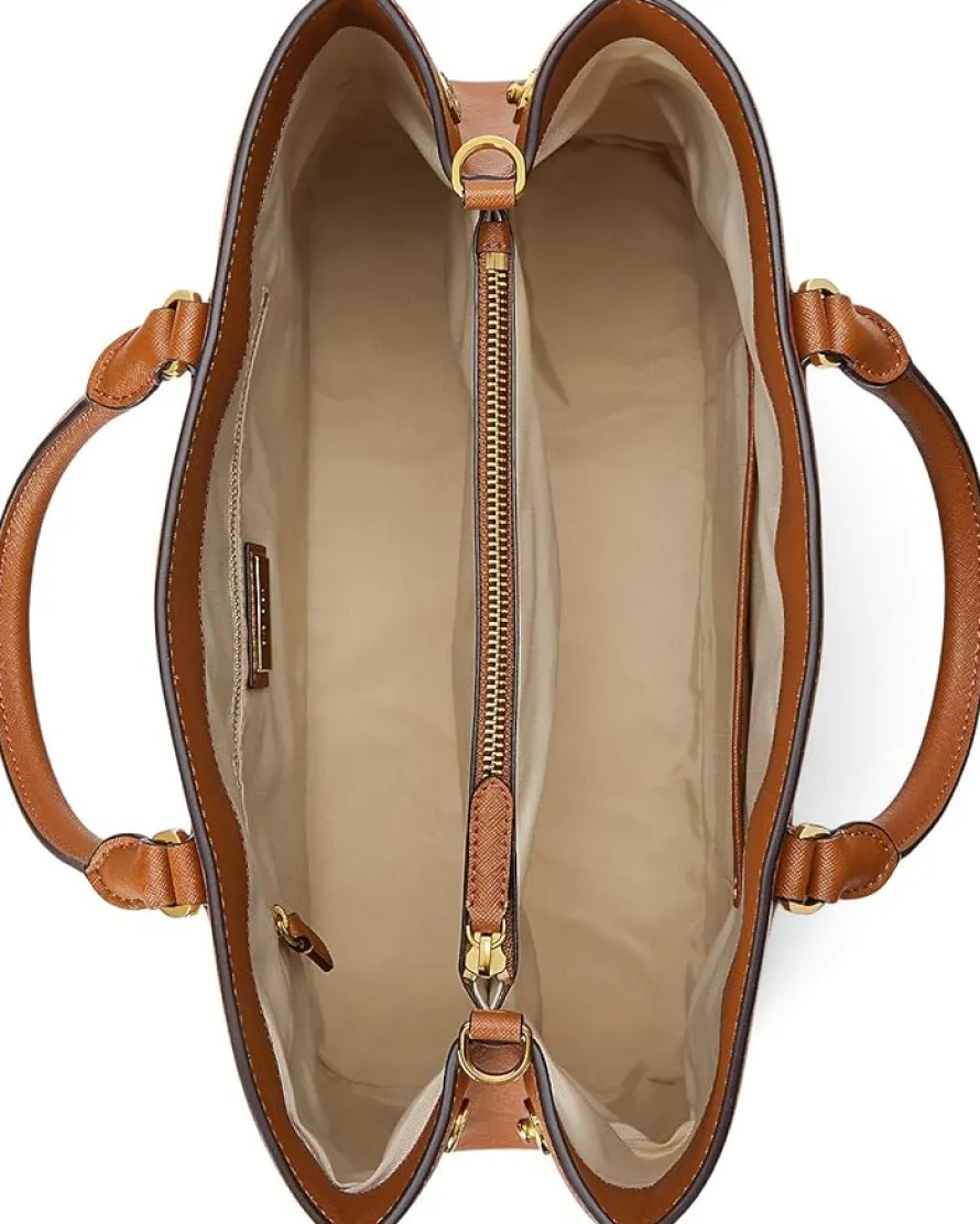 Crosshatch Leather Large Hanna Satchel