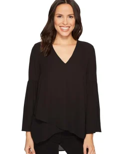 Crossover Bell Sleeve Top