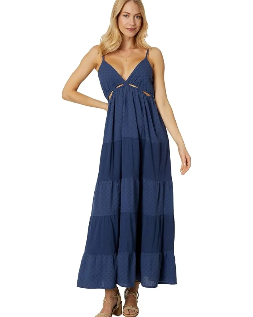 Cutout Tiered Maxi Dress