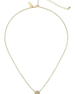 Dainty Sparklers Pave Disc Pendant Necklace