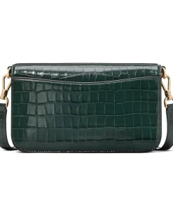 Dakota Croc Embossed Leather Medium Convertible Shoulder Bag