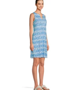 Darcy Coastal Tiles Short Sleeve Dress