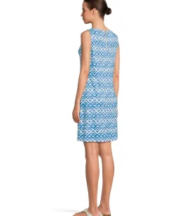 Darcy Coastal Tiles Short Sleeve Dress