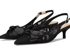 Debra Slingback Kitten Heel - Lace/Satin