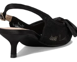 Debra Slingback Kitten Heel - Lace/Satin