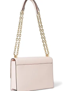 Deco Pebbled Leather Chain Shoulder