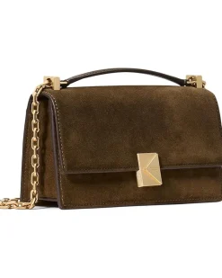 Deco Suede Mini Flap Chain Crossbody