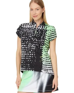 Distressed Plaid Short Sleeve Top