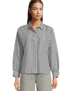Dolman Sleeve Button-Down Shirt