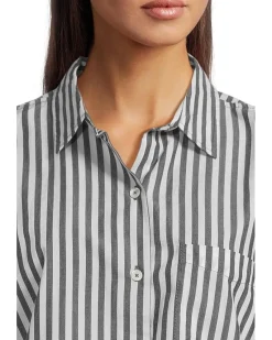 Dolman Sleeve Button-Down Shirt