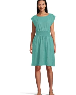 Dolman Sleeve Smocked Waist Dress