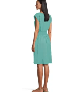 Dolman Sleeve Smocked Waist Dress