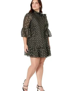 Dot Dress with Bell Sleeves