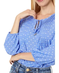 Dot Pintuck Blouse