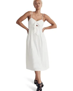 Double-Tie Cutout Sweetheart Midi Dress