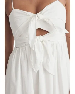 Double-Tie Cutout Sweetheart Midi Dress