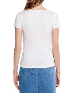 Drapey Rib Scrunch Tee