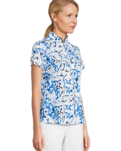 Dreamscape Print Short Sleeve Top
