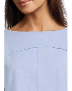 Drop Shoulder Seamed Boatneck