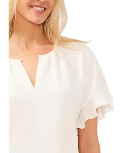 Drop Shoulder Wide Neck Blouse