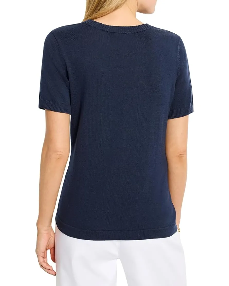 Easy Scoop Neck Pure Cotton Sweater Tee