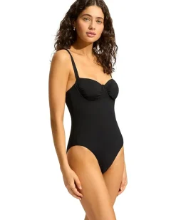 Eco Collective Ruched Underwire One-Piece