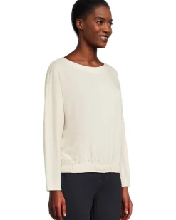 Elastic Hem Dolman Boatneck