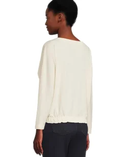 Elastic Hem Dolman Boatneck