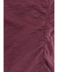 Elbow Sleeve Below The Knee Shirred Dress