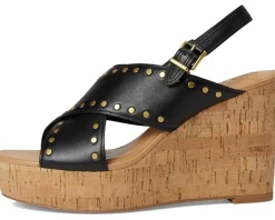 Ellna Cross-band Wedge Sandals