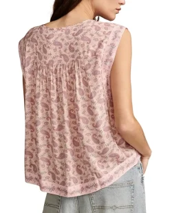 Embroidered High Low Sleevless Blouse