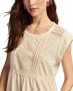 Embroidered Peplum Tee