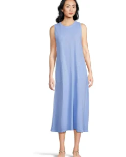 Enzyme Wash, Sleeveless Maxi Dress with Pockets