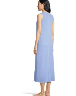 Enzyme Wash, Sleeveless Maxi Dress with Pockets