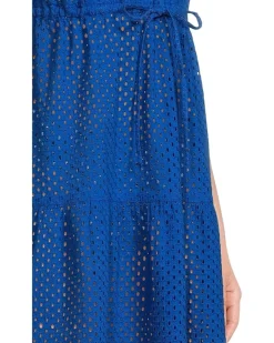 Eyelet Cove Vneck Short Dress