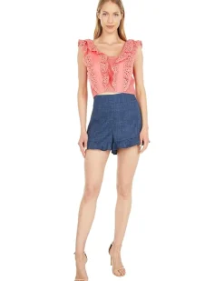 Eyelet Ruffle Top