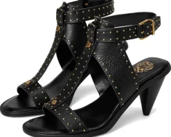 Faunie Studded Cone Heel Sandals