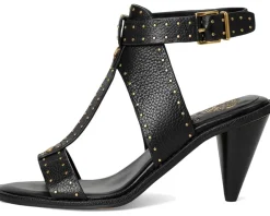 Faunie Studded Cone Heel Sandals