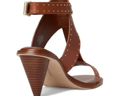 Faunie Studded Cone Heel Sandals
