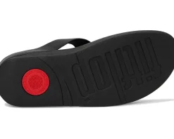 Fino Resin-Hoop Leather Toe-Post Sandals