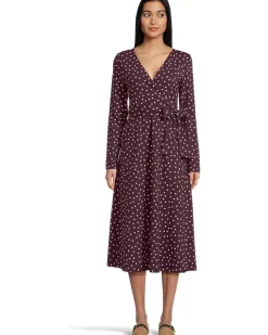 Fit & Flare Faux Wrap Dress