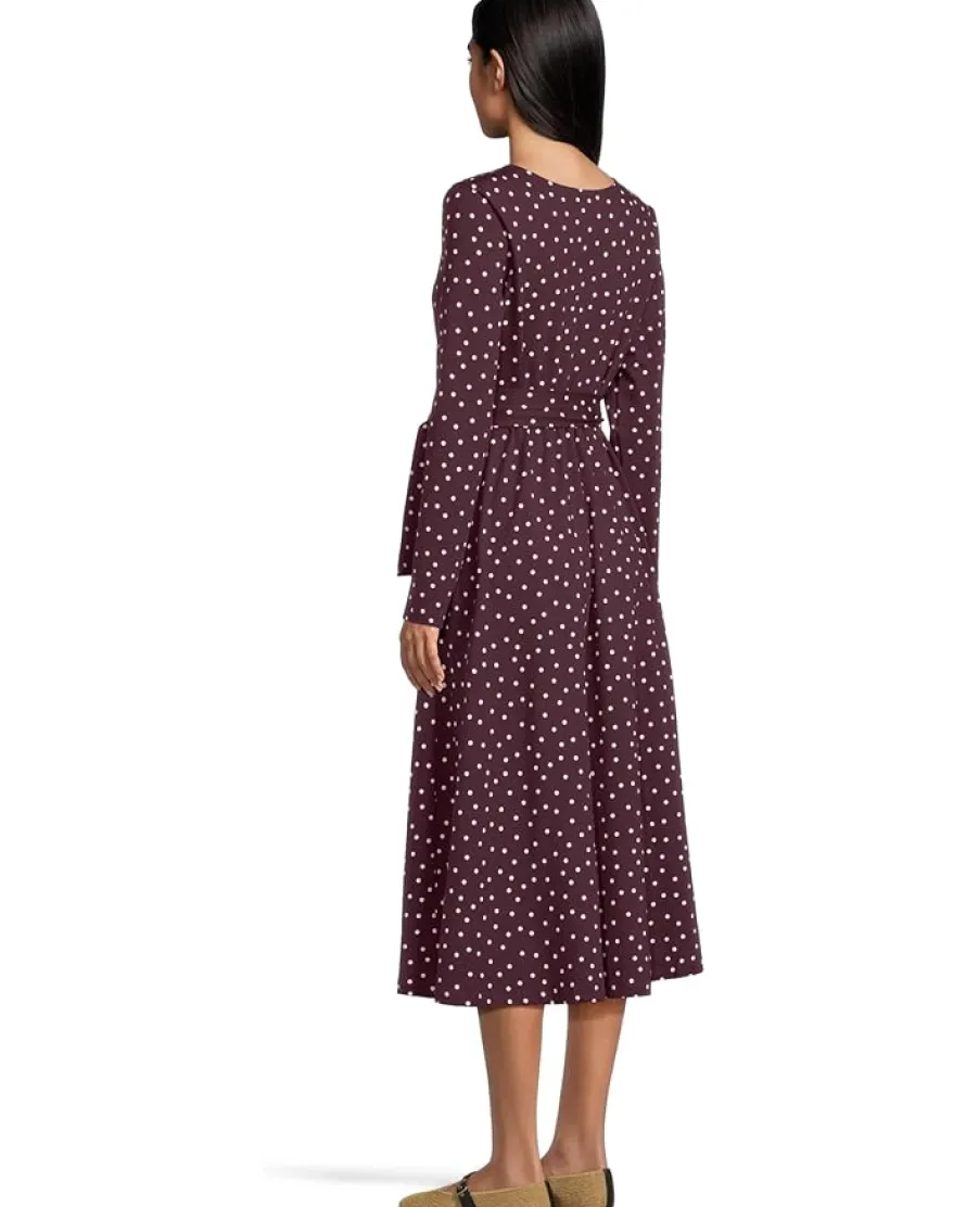 Fit & Flare Faux Wrap Dress