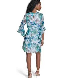 Floral Chiffon Shift Dress