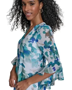 Floral Chiffon Shift Dress